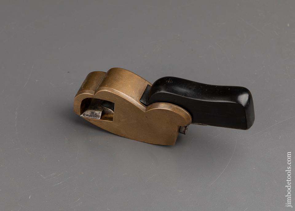 Fabulous Gun Metal and Ebony Infill Compassed Rabbet Bull Nose Plane - 91236
