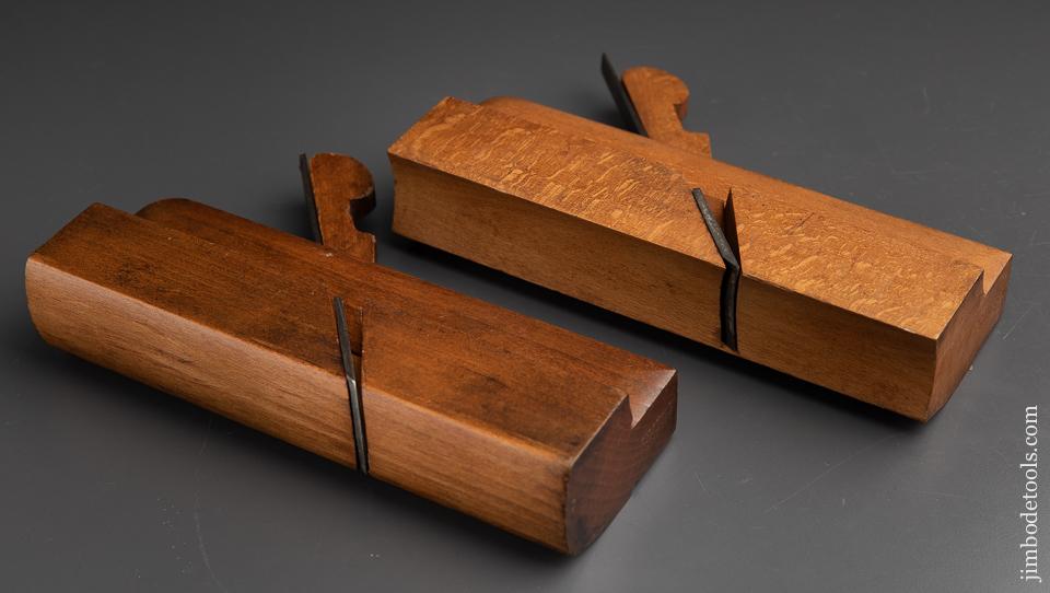 1 3/4 inch wide Pair of D.R. BARTON No. 22 Hollow & Round Molding Planes - 91247