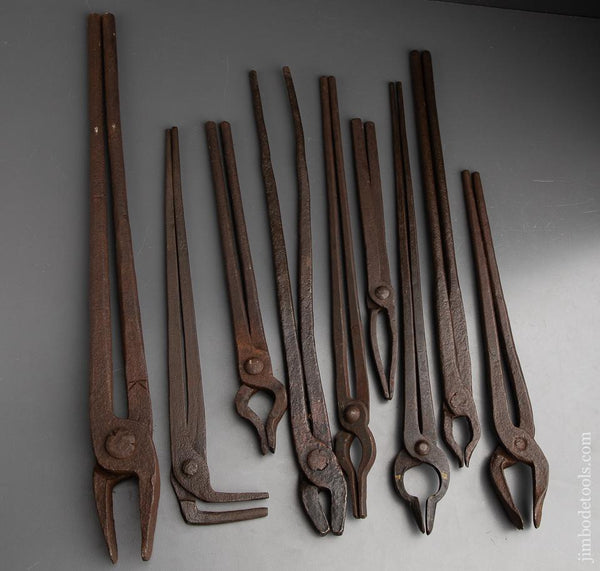 Nine Great Blacksmith's Tongs - 91393 – Jim Bode Tools