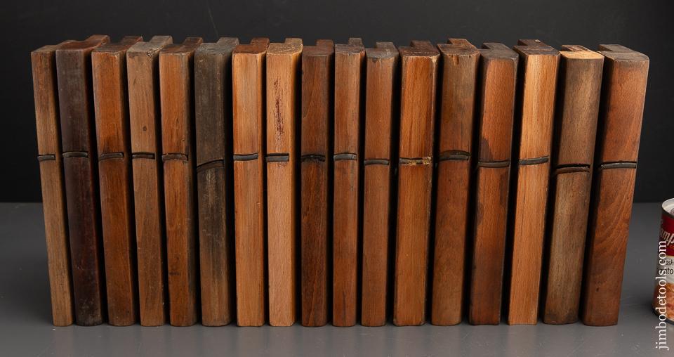 Assortment of Seventeen Hollows & Rounds Moulding Planes ALL by MOSELEY - 91657