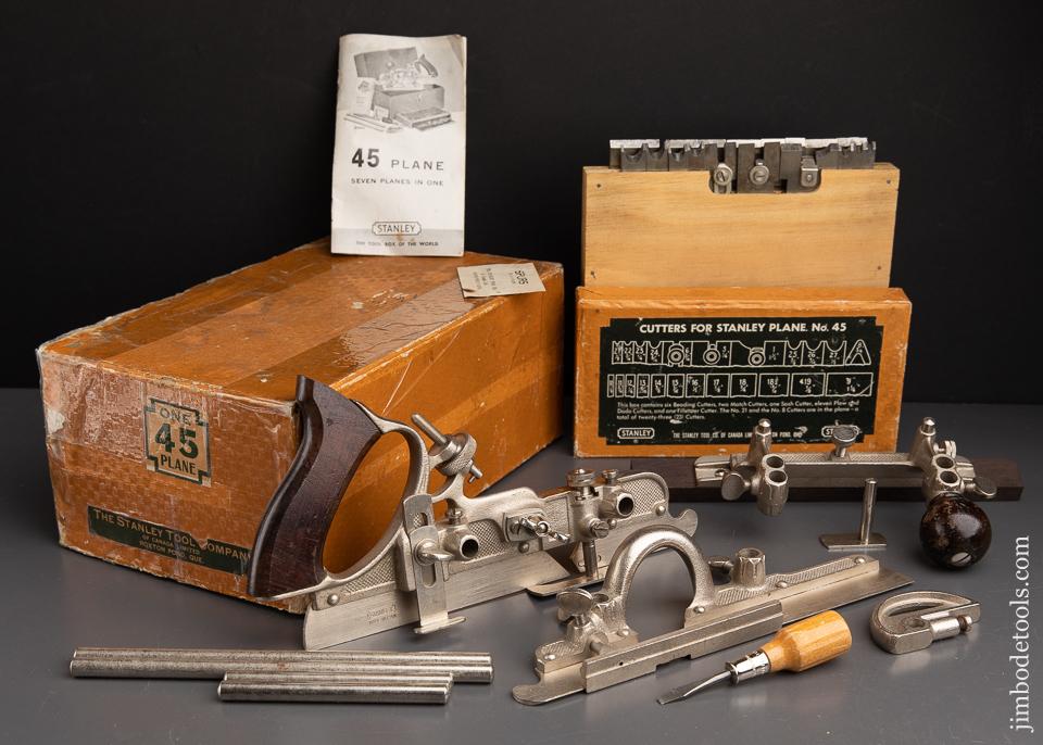 Unused! STANLEY No. 45 Combination Plane 100% COMPLETE in Original Box - 91545
