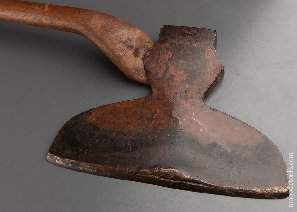 WM BEATTY Offset Single Bevel Broad Axe with Original Paint - 91689
