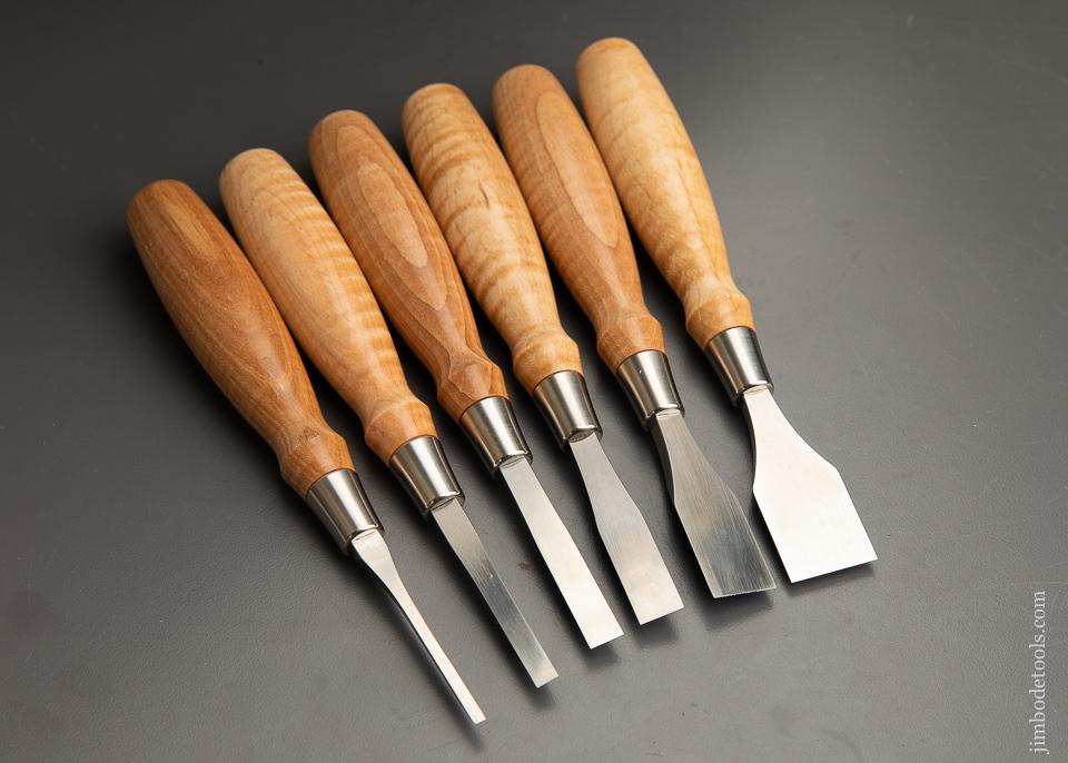 Unused! BLUE SPRUCE TOOL WORKS Six Piece Long Chisel Set MINT! - 91714