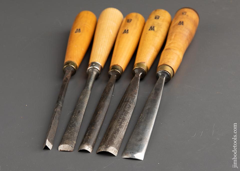 Five Extra Fine BUCK BROTHERS Carving Gouges - 91726