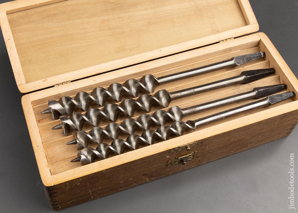 Extra Fine Complete Set of 13 RUSSELL JENNINGS Auger Bits in its Original 3 Tiered Box - 91760