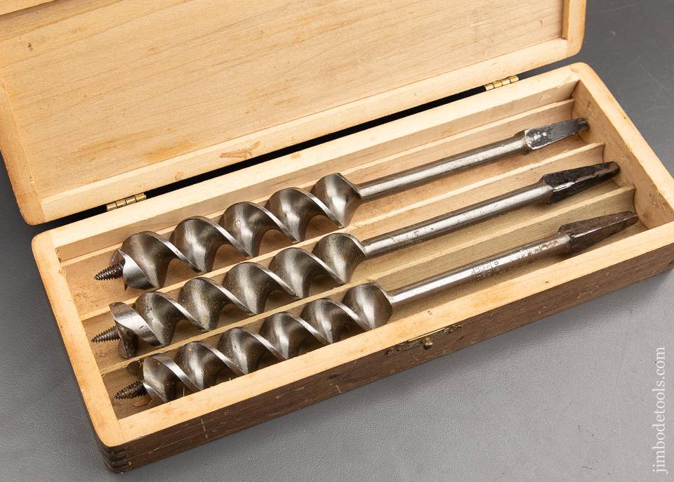 Extra Fine Complete Set of 13 RUSSELL JENNINGS Auger Bits in its Original 3 Tiered Box - 91760