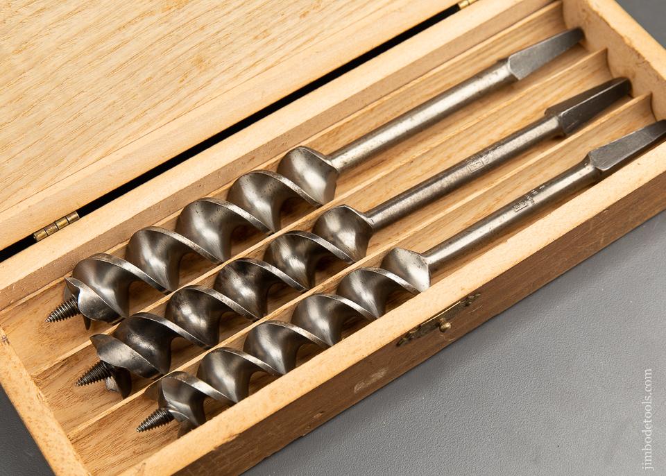 EXTRA FINE Complete Set of 13 RUSSELL JENNINGS Auger Bits in its Original 3 Tiered Box - 91780