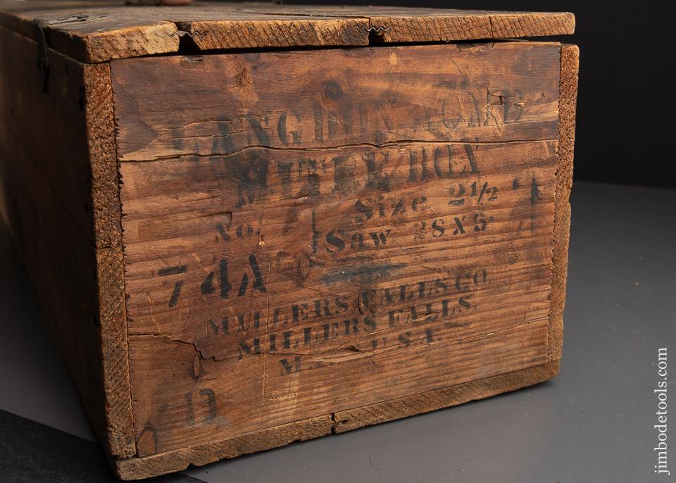 MILLERS FALLS LANGDON ACME No. 74A Miter Box in Original Wooden Shipping Box - 92030