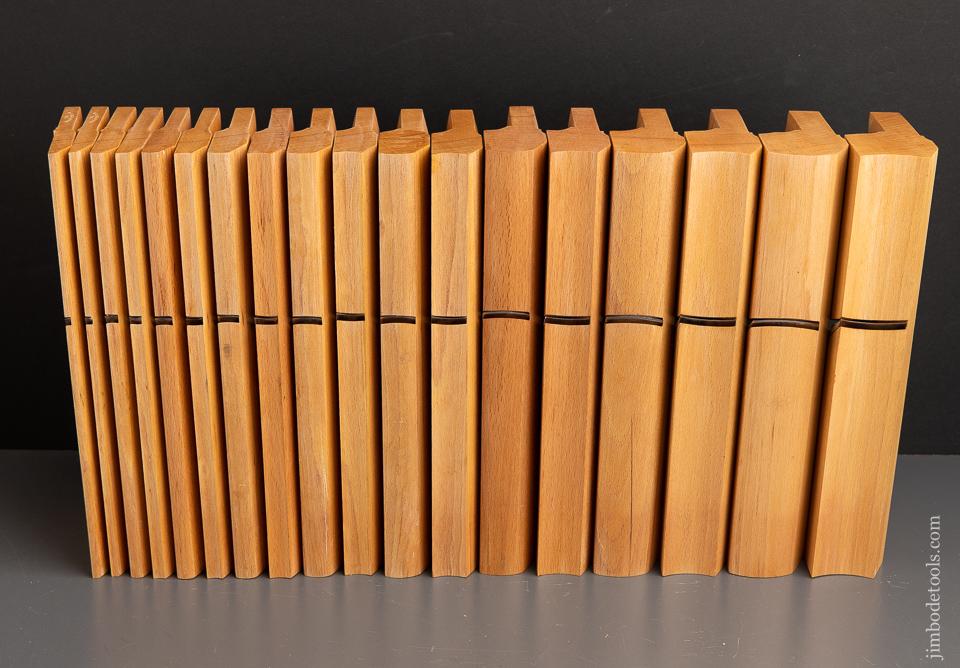 AMAZING Set of Eighteen Hollows & Rounds Molding Planes by ASHLEY VAUGHAN Dead Mint! - 92031