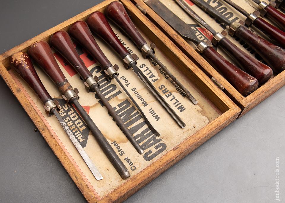 MILLERS FALLS No. 3 Chisel Set in Original Box with New MILLERS FALLS Golf Shirt L - 92129