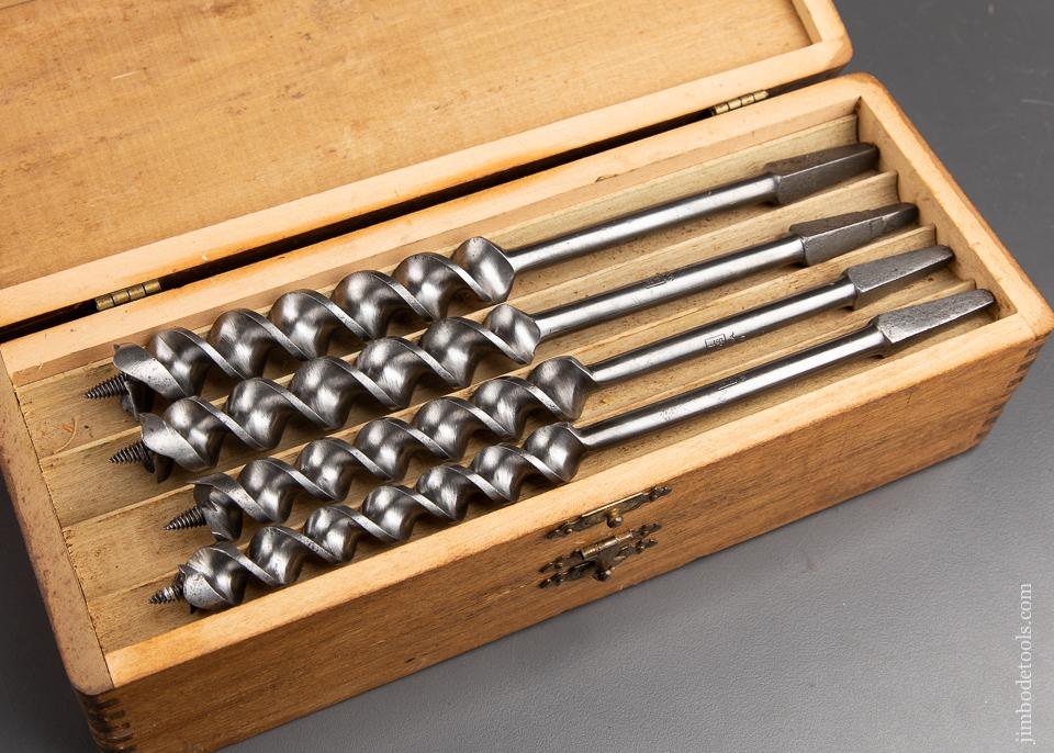 Extra Fine! Complete Set of 13 RUSSELL JENNINGS Auger Bits in its Original 3 Tiered Box - 92181