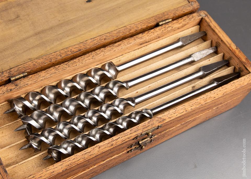 Extra Fine! Complete Set of 14 RUSSELL JENNINGS Auger Bits in its Original 3 Tiered Box - 92221
