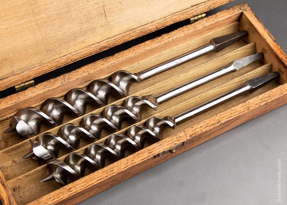 Extra Fine! Complete Set of 14 RUSSELL JENNINGS Auger Bits in its Original 3 Tiered Box - 92221