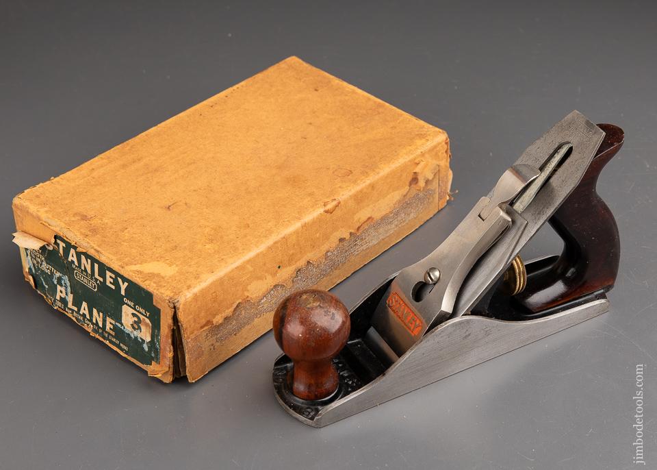 STANLEY No. 3 Smooth Plane Type 19 circa 1948-61 NEAR MINT in Original Box - 92224
