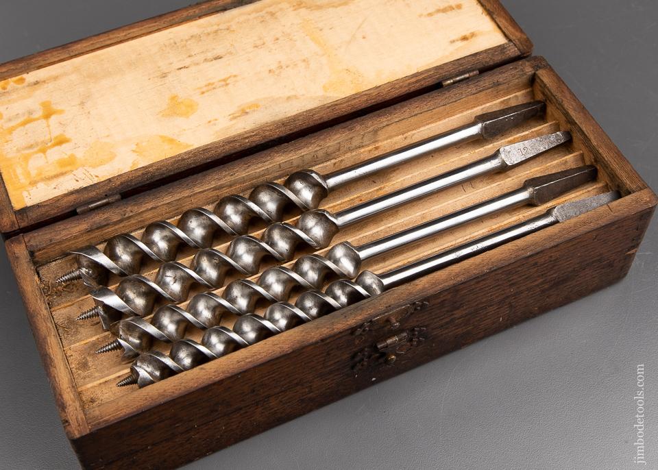 FINE Complete Set of 13 RUSSELL JENNINGS Auger Bits in its Original Three Tiered Box - 92236