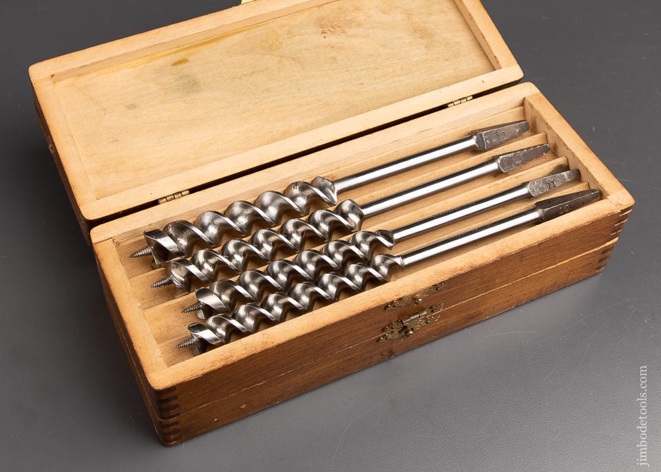 EXTRA FINE Complete Set of 13 RUSSELL JENNINGS Auger Bits in its Original 3 Tiered Box - 92260