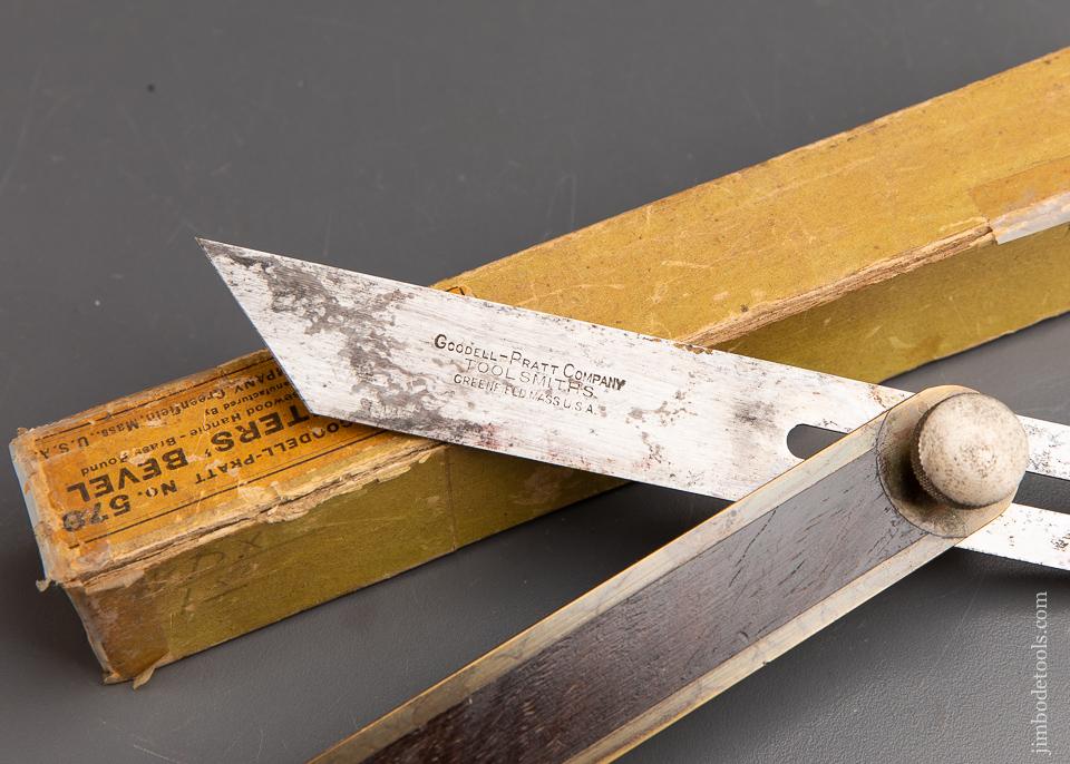 Eight inch GOODELL-PRATT No. 578 Carpenter's Bevel NEAR MINT in Original Box - 92410