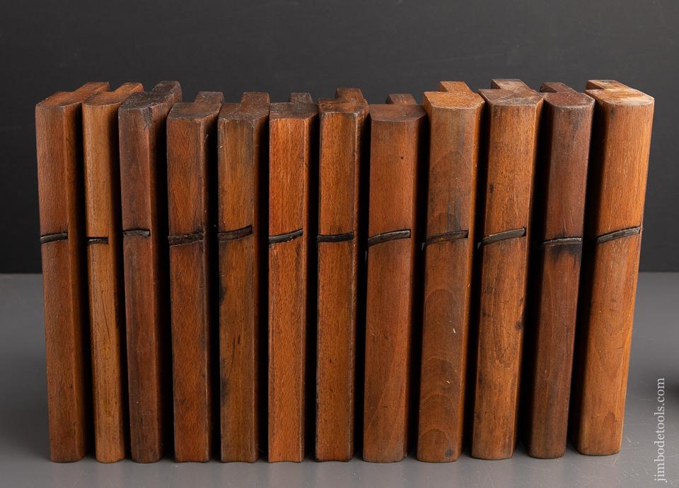 Twelve Hollows & Rounds Moulding Planes ALL by VARVILL - 92418
