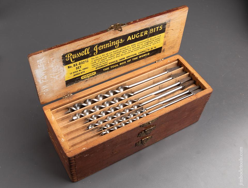 FINE Complete Set of 13 RUSSELL JENNINGS Auger Bits in its Original Three Tiered Box - 92443