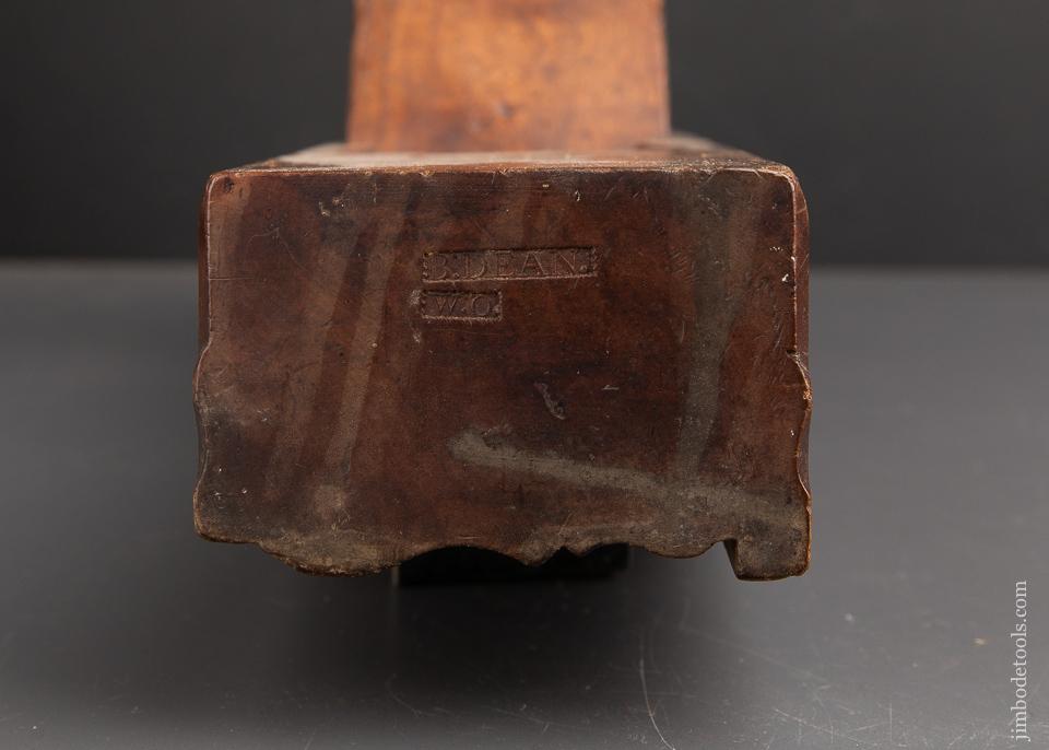18th Century B. DEAN Yellow Birch Crown Molding Plane FINE Three Stars - 92481U