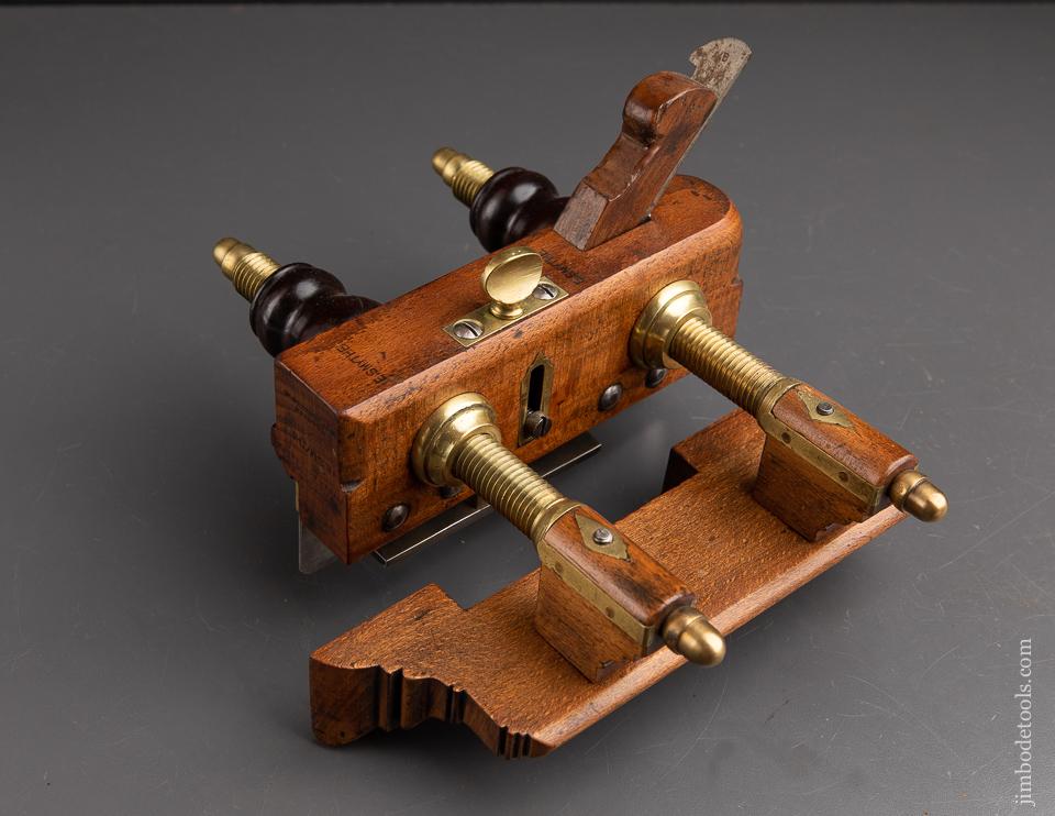 Very Rare! GREENSLADE Plow Plough Plane with Solid Brass Arms! circa 1828-1937 Bristol - 92482U