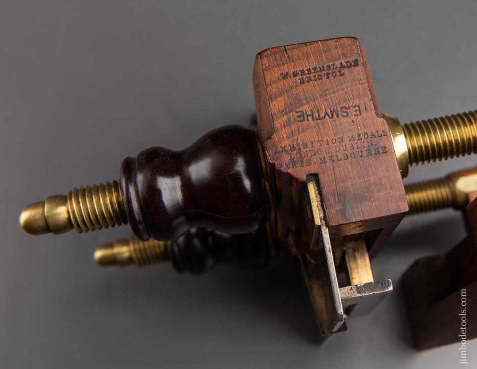 Very Rare! GREENSLADE Plow Plough Plane with Solid Brass Arms! circa 1828-1937 Bristol - 92482U