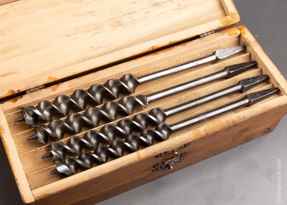 Complete Set of 13 RUSSELL JENNINGS Auger Bits in Original 3 Tiered Box - 92681