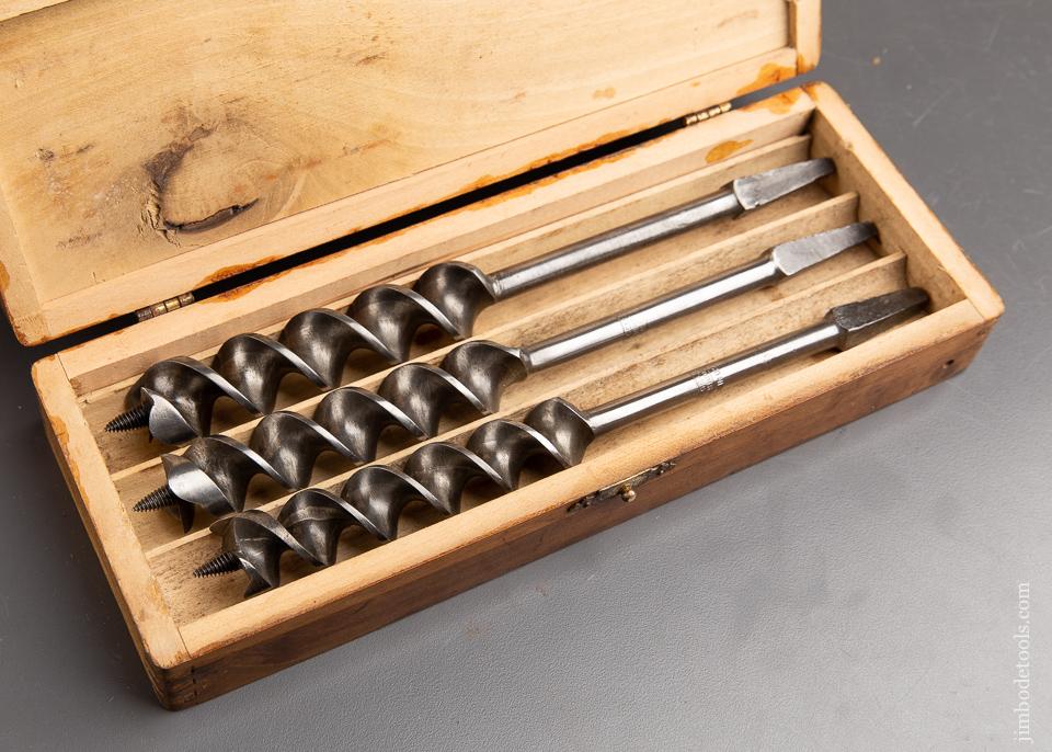 Complete Set of 13 RUSSELL JENNINGS Auger Bits in Original 3 Tiered Box - 92681