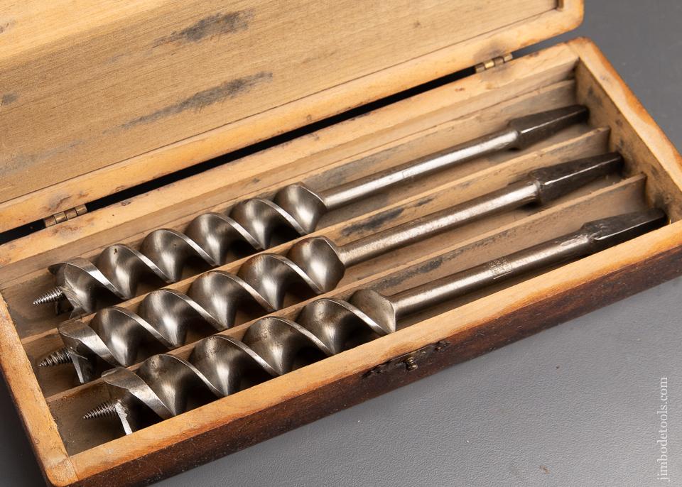 Complete Set of 13 RUSSELL JENNINGS Auger Bits in Original 3 Tiered Box - 92686