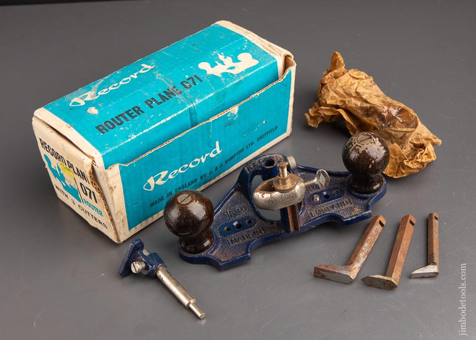 RECORD No. 071 Router Plane 100% COMPLETE in Original Box - 92705