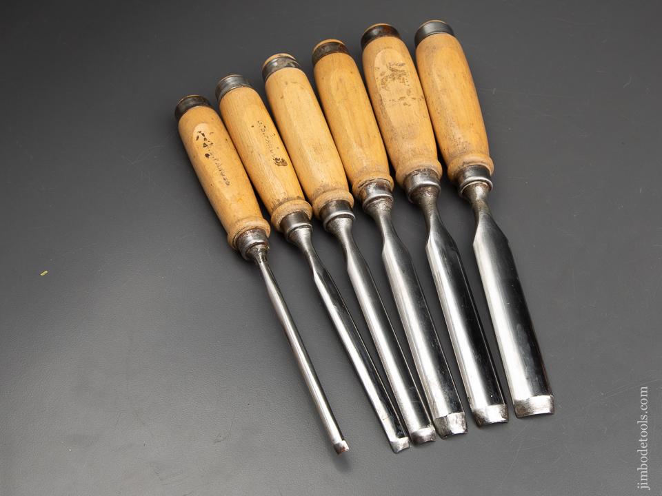 Super Clean Set of 6 TWO CHERRIES Gouges - 92706