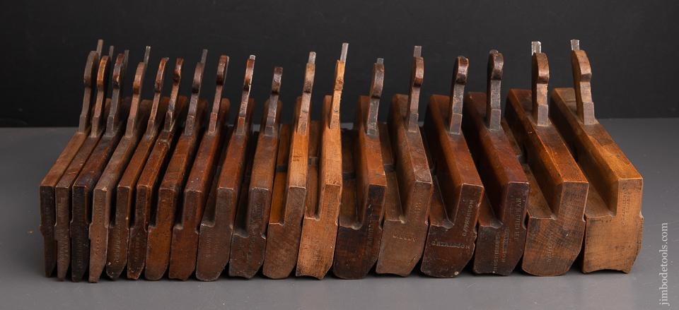 Complete Harlequin Set of 18 Hollows & Rounds Molding Planes - 92817