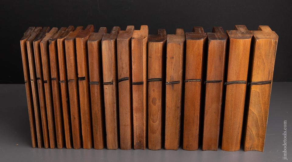 Complete Harlequin Set of 18 Hollows & Rounds Molding Planes - 92817