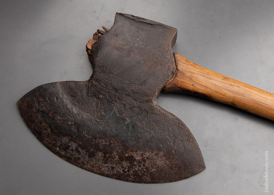 Early Double Bevel Hewing Axe by WM. BRADY & SON - 92849