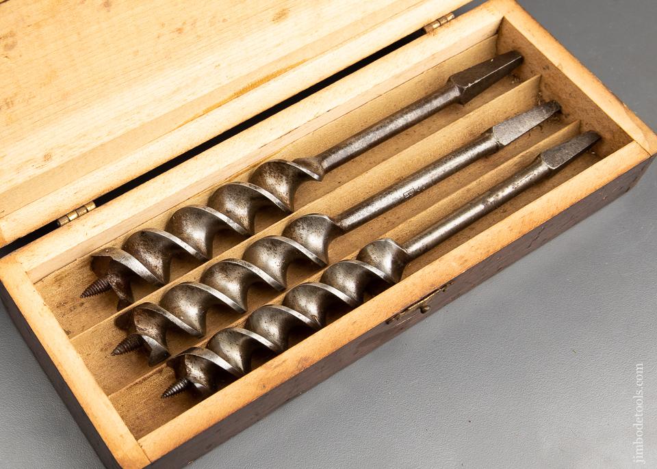 Complete Set of 13 RUSSELL JENNINGS Auger Bits in Original 3 Tiered Box - 92857