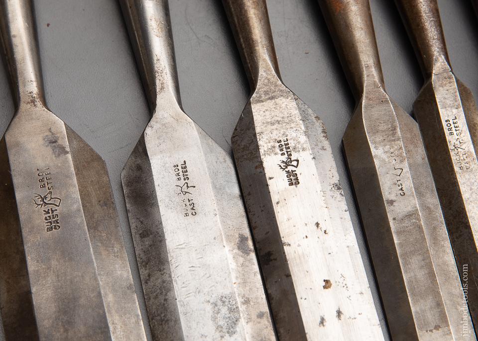 Early & Fine Set of 12 BUCK BROS. Long Bevel Edge Chisels - 92862
