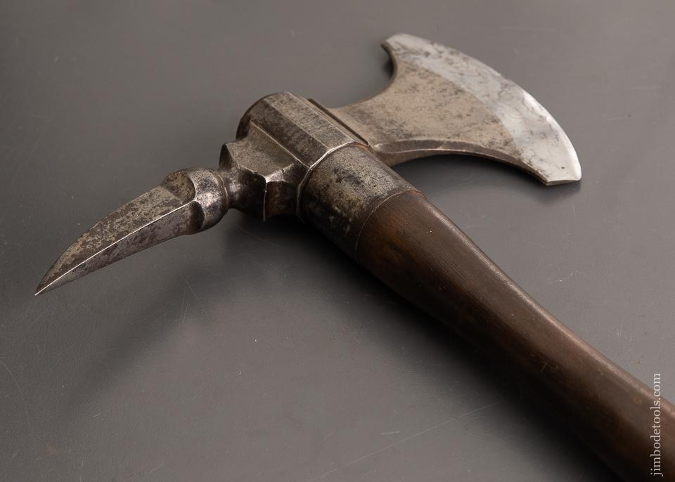 Stunning! 17th/18th Century Boarding Axe with Brass Blade Guard - 93005UR