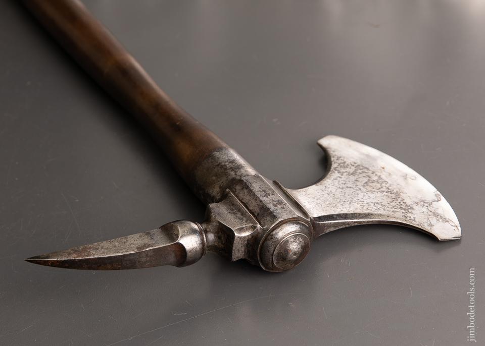 Stunning! 17th/18th Century Boarding Axe with Brass Blade Guard - 93005UR