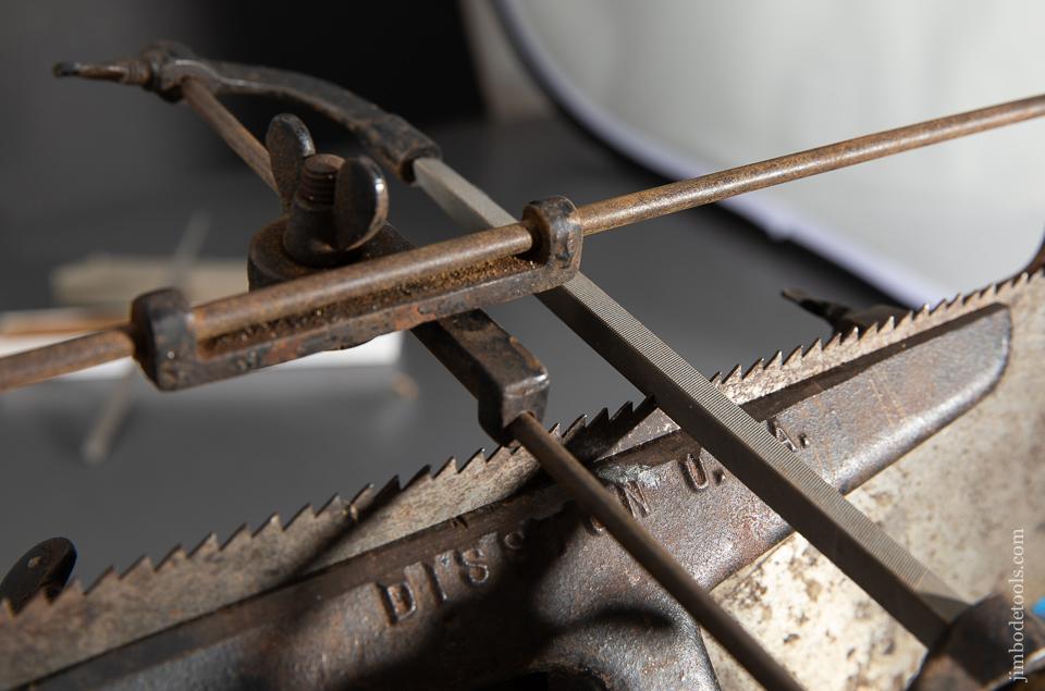 DISSTON No. 2 Saw Filing Vise with Guides. Quick Release with Full Box of NEW SIMONDS Saw Files - 93200