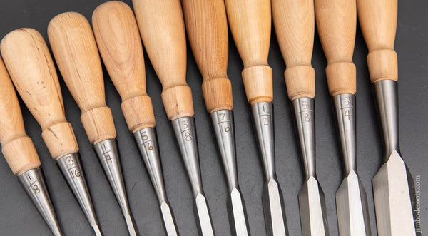 Set of Ten LIE-NIELSEN Standard Chisel Set -- 93633 – Jim Bode Tools