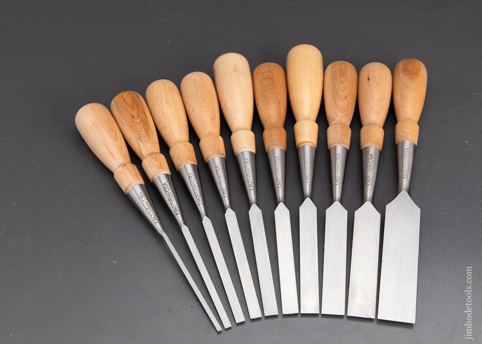 Set of Ten LIE-NIELSEN Standard Chisel Set - 93633