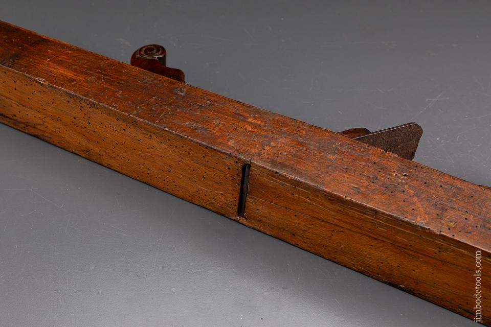 Gorgeous! 31 inch Carved Dutch Jointer Plane Dated 1799 - 93689U