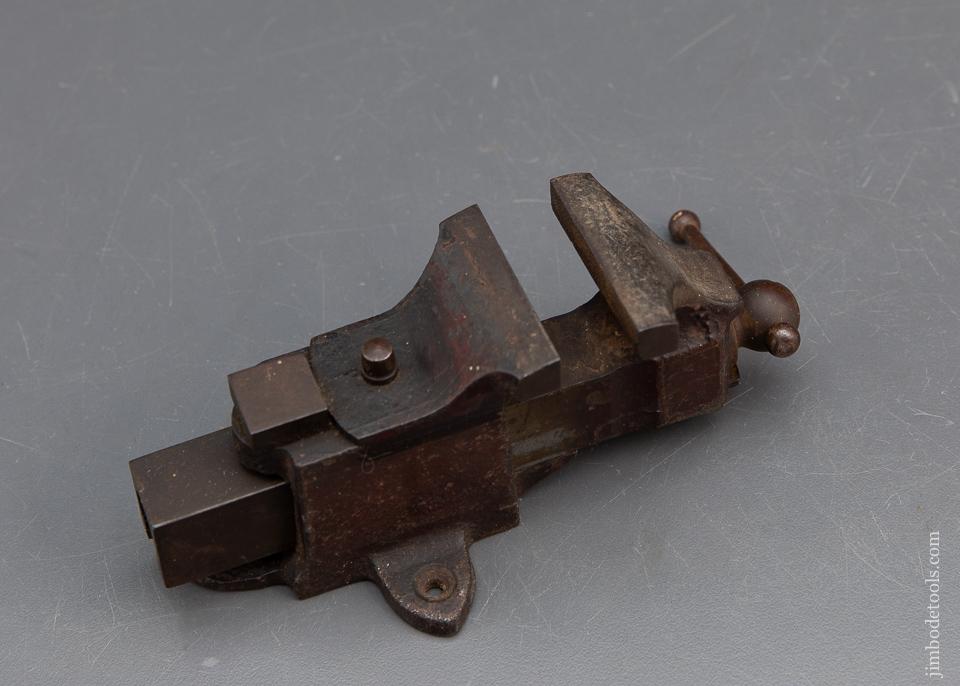 CRISP Miniature PRENTISS HALL & COOK Patent February 6, 1877 Vise in Original Paint - 93752