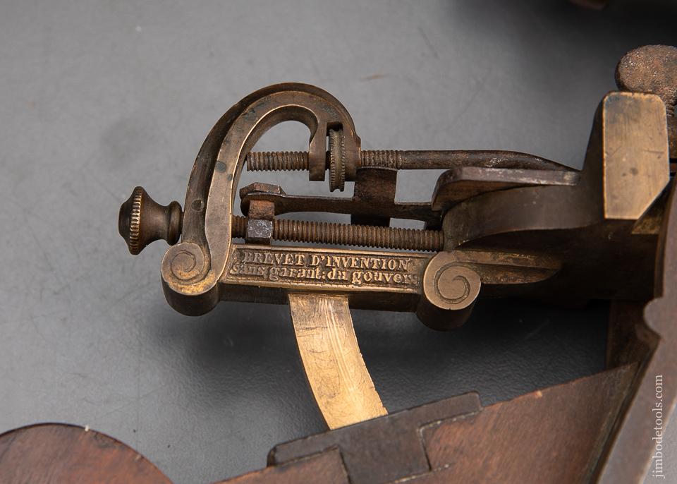 CHARDOILLET Patent Variable Pitch Smooth Plane circa 1852 FINE - 93995U