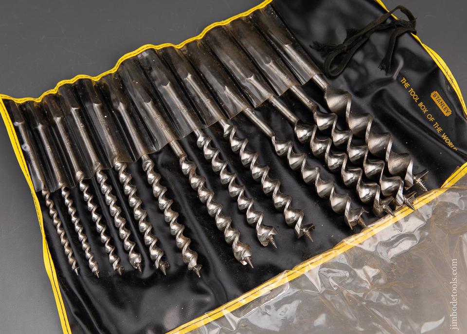 EXTRA FINE Complete Set of 13 STANLEY RUSSELL JENNINGS Auger Bits in Original Roll - 94007