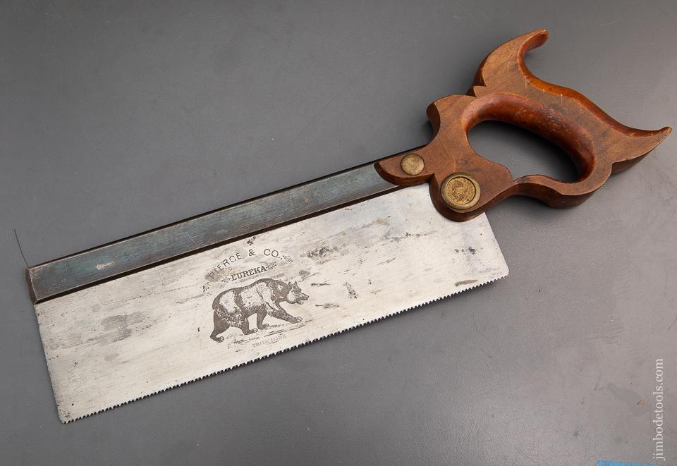 Drop Dead Mint! PIERCE & CO Back Saw with Bear Etch NEW OLD STOCK - 94014U