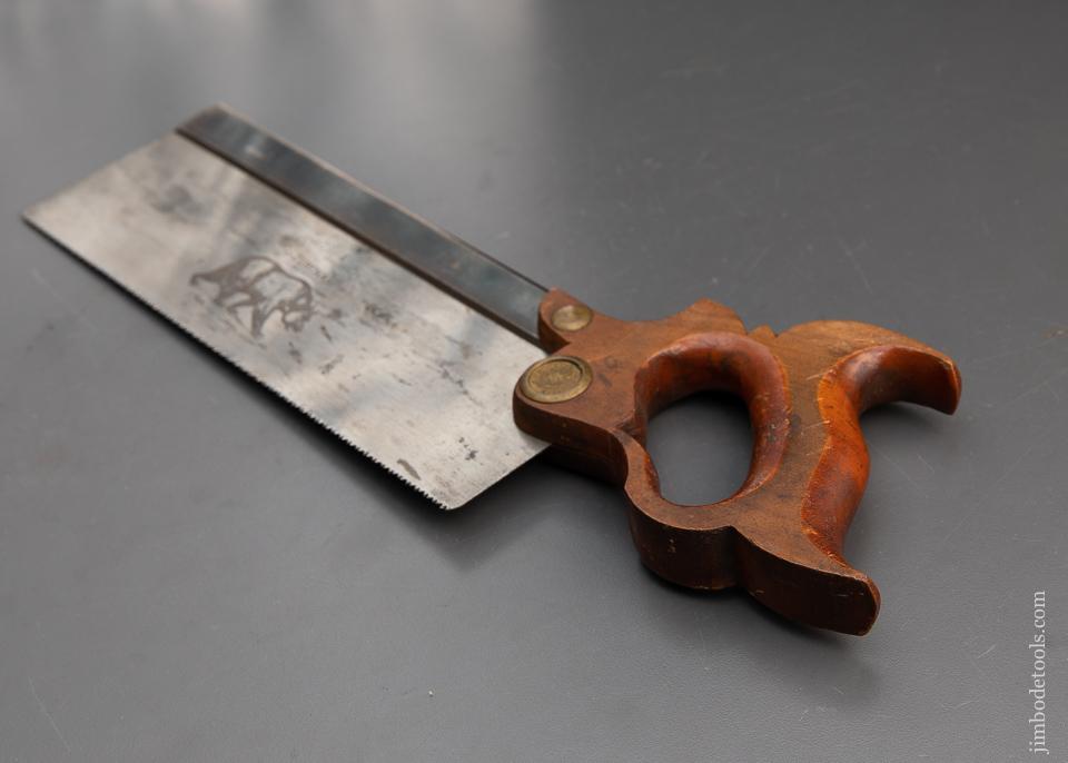 Drop Dead Mint! PIERCE & CO Back Saw with Bear Etch NEW OLD STOCK - 94014U