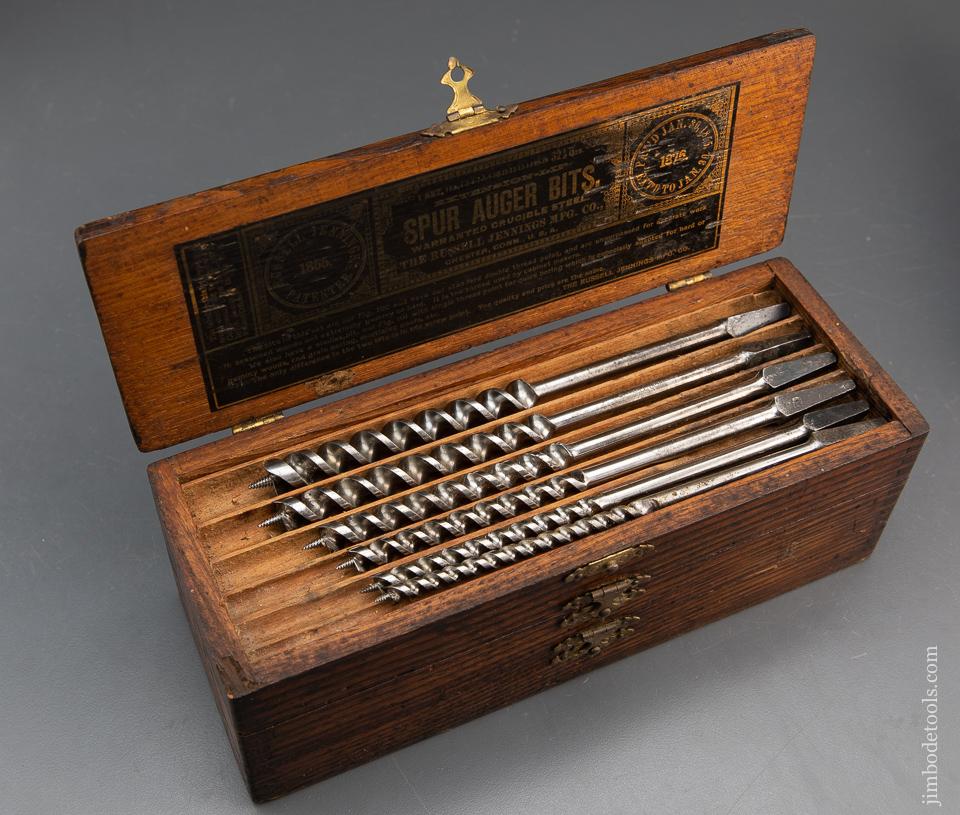 EXTRA Extra FINE! Complete Set of 13 RUSSELL JENNINGS Auger Bits in Original Three Tiered Box - 94068