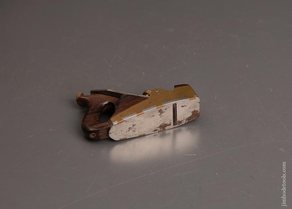 Remarkable 2 1/2" Rosewood and Brass Miniature NORRIS Three inch Dovetailed Steel Construction Smooth Plane by Frederick Peter(BUSHY) ROBINSON - EXCELSIOR 94198