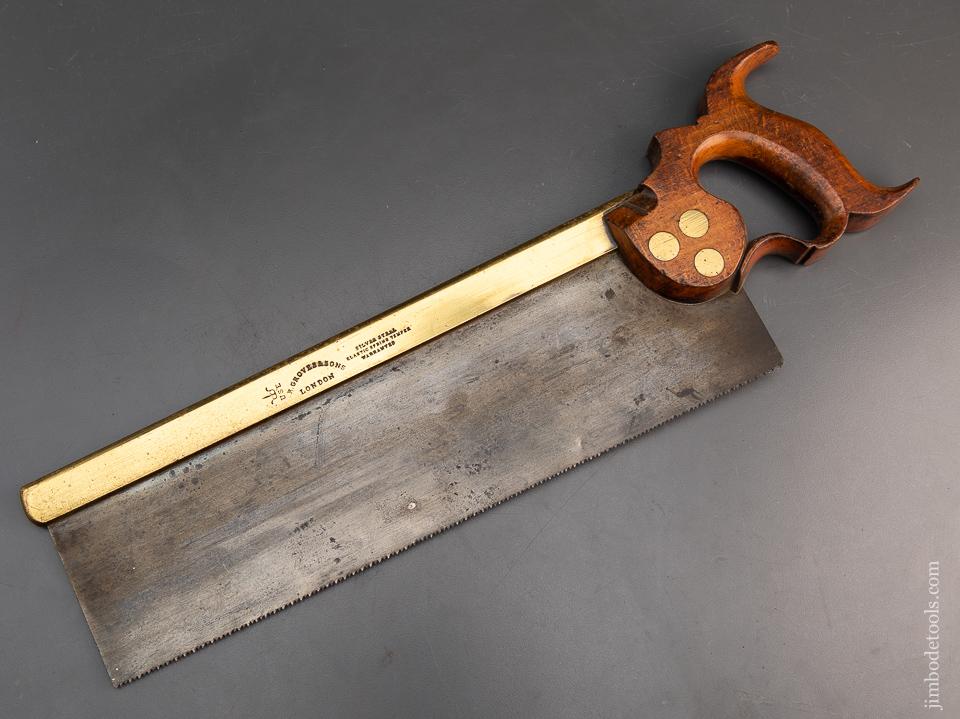 Fabulous! GROVES Silver Steel Brass Back Carcass Saw JUST SHARPENED - 94405